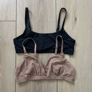 Skims Black & Nude Wireless Bralette Duo - Women Intimates